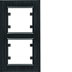 Lumina passion Ramka 2-krotna pionowa aluminium czarne WL9123