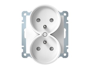 B.Kwadrat Gniazdo podwójne z uziemieniem do ramek 1- lub wielokrotnych biały 5361878989