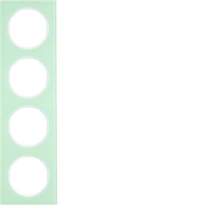 Berker R.3 Ramka poczwórna szklana biała 10142209