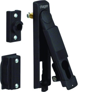 Zamek univers uchwyt uchylny do półbębenka 40mm plombowany FZ535N