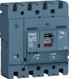 MCCB Wyłącznik mocy h3+ P250 4P 50A 70kA TM HET051DR
