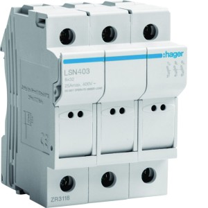 Rozłącznik bezpiecznikowy cylindryczny 3P 25A 8,5x31,5mm L32 LSN403