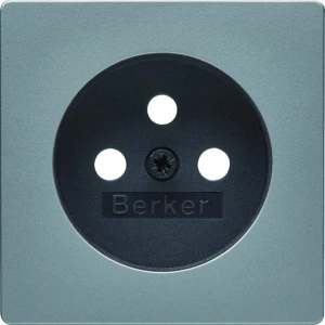 Płytka czołowa do gniazda z uziemieniem alu aksamit lakierowany Q.1/Q.3 3965766074