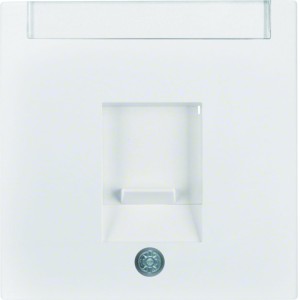 Płytka czołowa pojedyncza z zasuwami chroniącymi przed kurzem, biały, połysk B.x/S.1 11708989