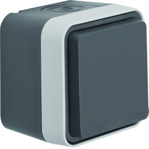 Berker W.1 Gniazdo pojedyncze z/u kompletne IP55 szary 6768813515