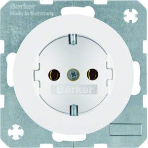 Berker R.1/R.3 Gniazdo pojedyncze Schuko 16A 250V białe 47432089