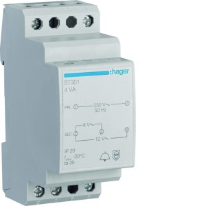 Transformator dzwonkowy 230/8-12VAC 4VA ST301
