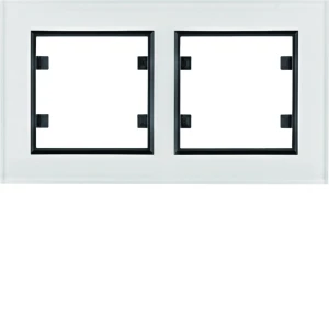 Lumina passion Ramka 2-krotna pozioma szkło białe WL9220