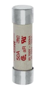 Wkładka bezpiecznikowa cylindryczna 14x51mm 50A aR 700V do półprzewodników FWP-50A14F
