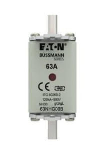 Wkładka NH00 63A 500V gL/gG podwójny wskaźnik 63NHG00B