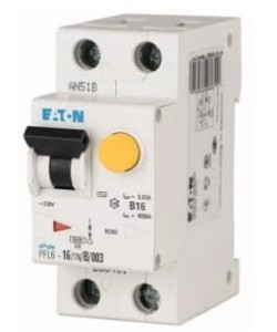 Wyłącznik różnicowo-nadprądowy 1P+N 16A 0,03A typ AC PFL6-16/1N/B/003 286431