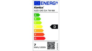 Żarówka LED E14 XLED G45 E14 7W-NW 1055lm 4000K barwa neutralna 37387