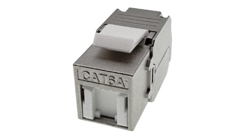 Gniazdo keystone, RJ45, beznarzędziowe, ekranowane, kat. 6A, Q-LANTEC
