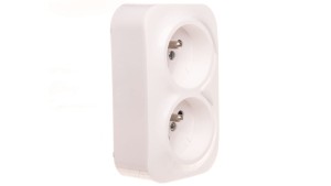 FORIX Gniazdo podwójne z/u 16A białe 782419