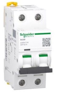 Wyłącznik nadprądowy 2P C 16A 6kA AC iC60N 2P 16A C INTERN A9F74216