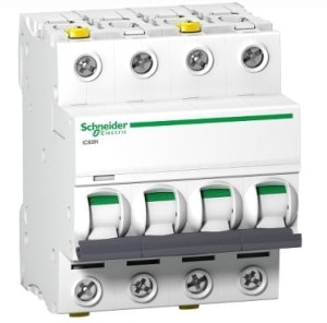 Wyłącznik nadprądowy 4P D 20A 10kA AC iC60H-D20-4 A9F08420