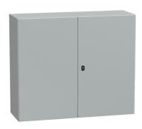 Spacial S3D 2 drzwi gładkie z pł.mont.wys.1000xW1200xD400 IP55 IK10 RAL7035, NSYS3D101240DP