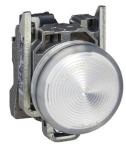 Wskaźnik św. okr. O 22, IP65, biały, zintegr. LED, 240 V, ATEX XB4BVM1EX
