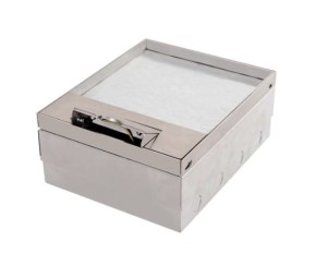 Puszka podłogowa ze stali nierdzewnej do wypełnienia max 2x4 mod 95x244x198mm PP8M-A