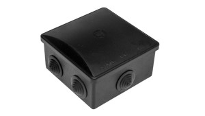 Puszka hermetyczna S-BOX 80x80x40, 6 dławików, okrągła, odporna na UV, czarna, IP44 /S-BOX 036CO/