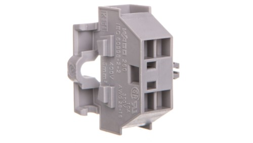 Złączka 4-przewodowa 1,5mm2 szara z mocowaniem śrubowym 260-331 /50szt./