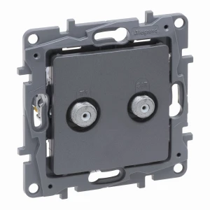 Niloe Selection Gniazdo tv f-f końcowe do instalacji typu gwiazda 1db stal 762349