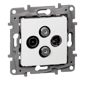 NILOE Gniazdo antenowe RTV-SAT-SAT końcowe 1,5 dB białe 764566