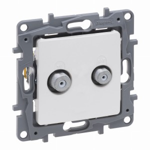 Niloe Selection Gniazdo tv f-f końcowe do instalacji typu gwiazda 1db perła 762449
