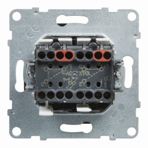 SUNO Łącznik schodowy podwójny czarny 10AX 250V zaciski automatyczne 721408