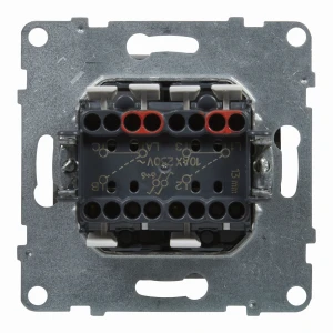 SUNO Łącznik schodowy podwójny biały 10AX 250V zaciski automatyczne 721108