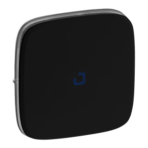 VALENA ALLURE Klawisz łącznika : jednobiegunowego lub schodowego z podświetleniem czarny 755088