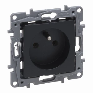 Niloe Selection Gniazdo 2p+z 16A 250V (bez przesłony, zaciski śrubowe) antracyt 762240