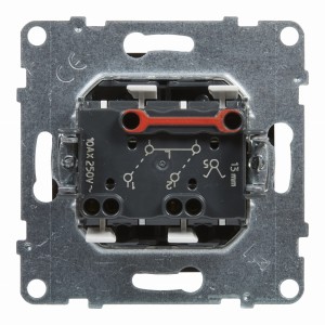 SUNO Łącznik świecznikowy podwójny czarny 10AX 250V zaciski automatyczne 721405