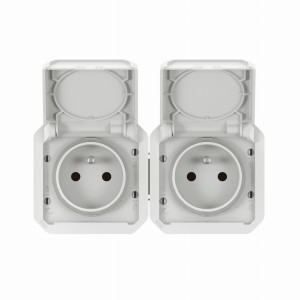 NOWE PLEXO 55 Gniazdo 2x2P+Z poziome mechanizm 16A - 250V AC białe 069642L