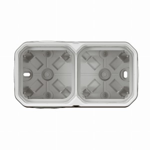 NOWE PLEXO 55 Puszka natynkowa podwójna z przepustem membranowym biała 069690L