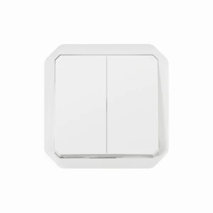 NOWE PLEXO 55 Łącznik podwójny/przycisk podwójny mechanizm 10 AX - 250V AC biały 069625L