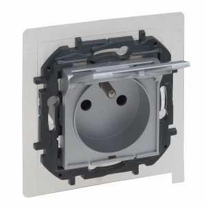 Niloe Step Gn 2p+z IP44, zaciski auto, z przesłoną - kolor aluminium 863336B