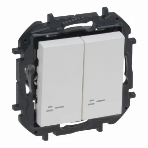 Niloe Step Łącznik schodowy podwójny podświetlany 10A - kolor biały 863118B