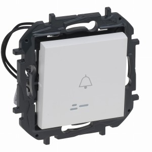 Niloe Step Przycisk pojedynczy 6A podświetlany- kolor biały 863110B