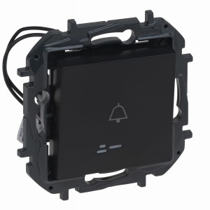 Niloe Step Przycisk pojedynczy 6A podświetlany - kolor czarny 863510B