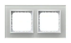IMPRESJA Ramka podwójna białe szkło R-2YGC/31/00