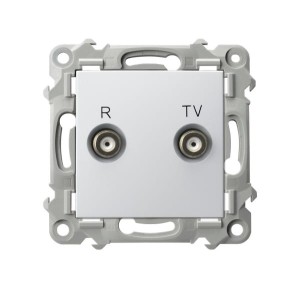 SZAFIR Gniazdo RTV końcowe biały GPA-ZK/m/00