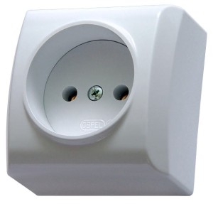 BIS Gniazdo pojedyncze b/u białe GN-1B/00