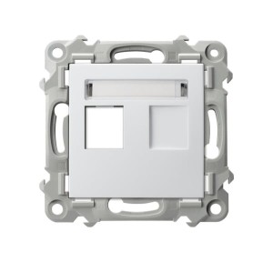 SZAFIR Obudowa gniazda pojedynczego typu Keystone prosta biały GPK-1Z/p/00