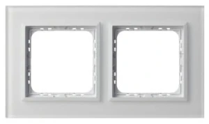 SONATA Ramka podwójna białe szkło szronione R-2RGC/78/00