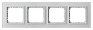 SONATA Ramka poczwórna białe szkło szronione R-4RGC/78/00