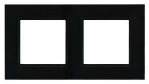 Aria ramka podwójna czarne szkło R-2UGC/32/25