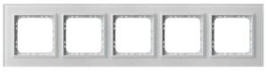 SONATA Ramka pięciokrotna białe szkło szronione R-5RGC/78/00