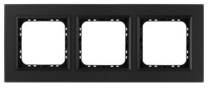 SONATA Ramka potrójna czarne szkło szronione R-3RGC/79/33