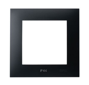 SZAFIR Ramka pojedyncza do łączników IP-44 czarny metalik RH-1Z/33